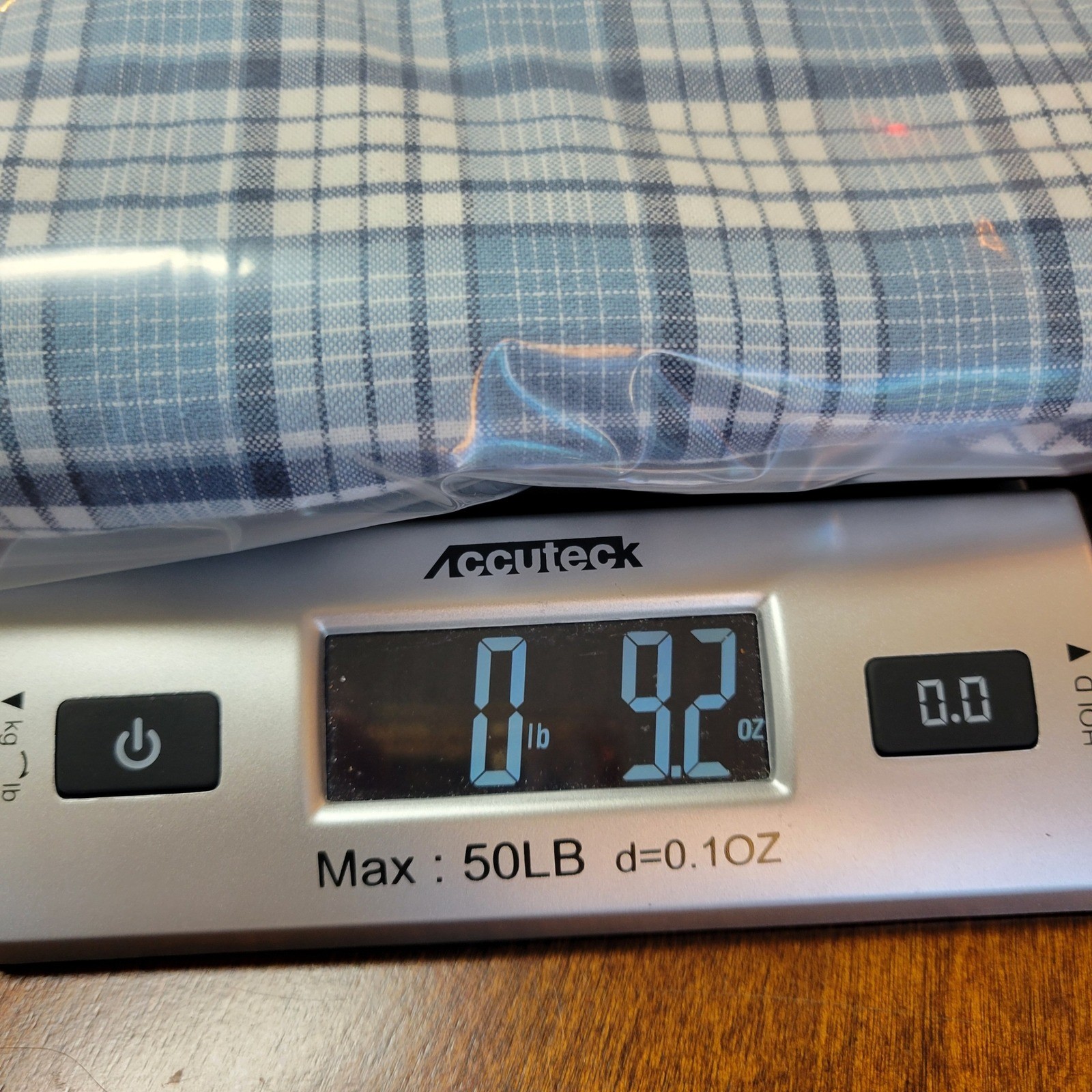 LL Bean Mens Slightly Fitted Short Sleeve Plaid Button Down Shirt Sz Large Blue