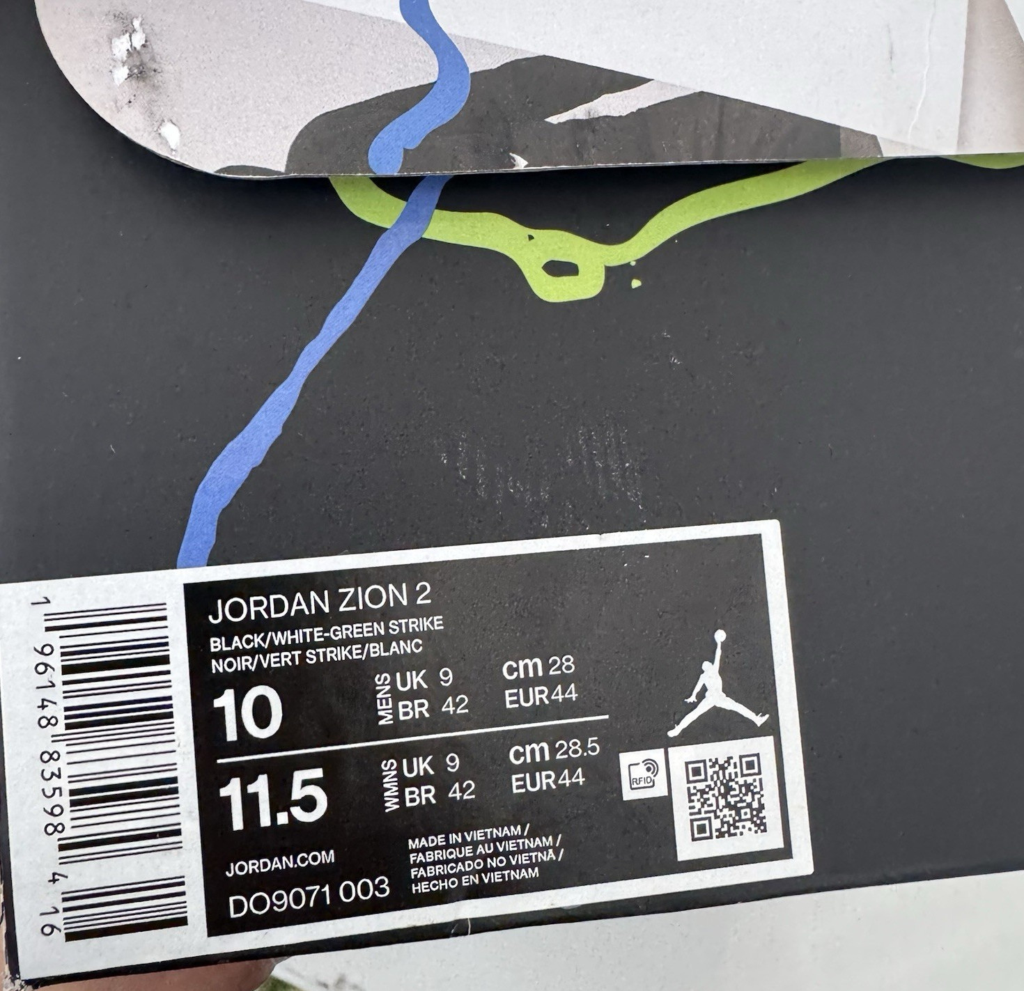 Nike Air Jordan Zion 2 NBY Noah White Black Mens Shoes DO9071-003 Size 10
