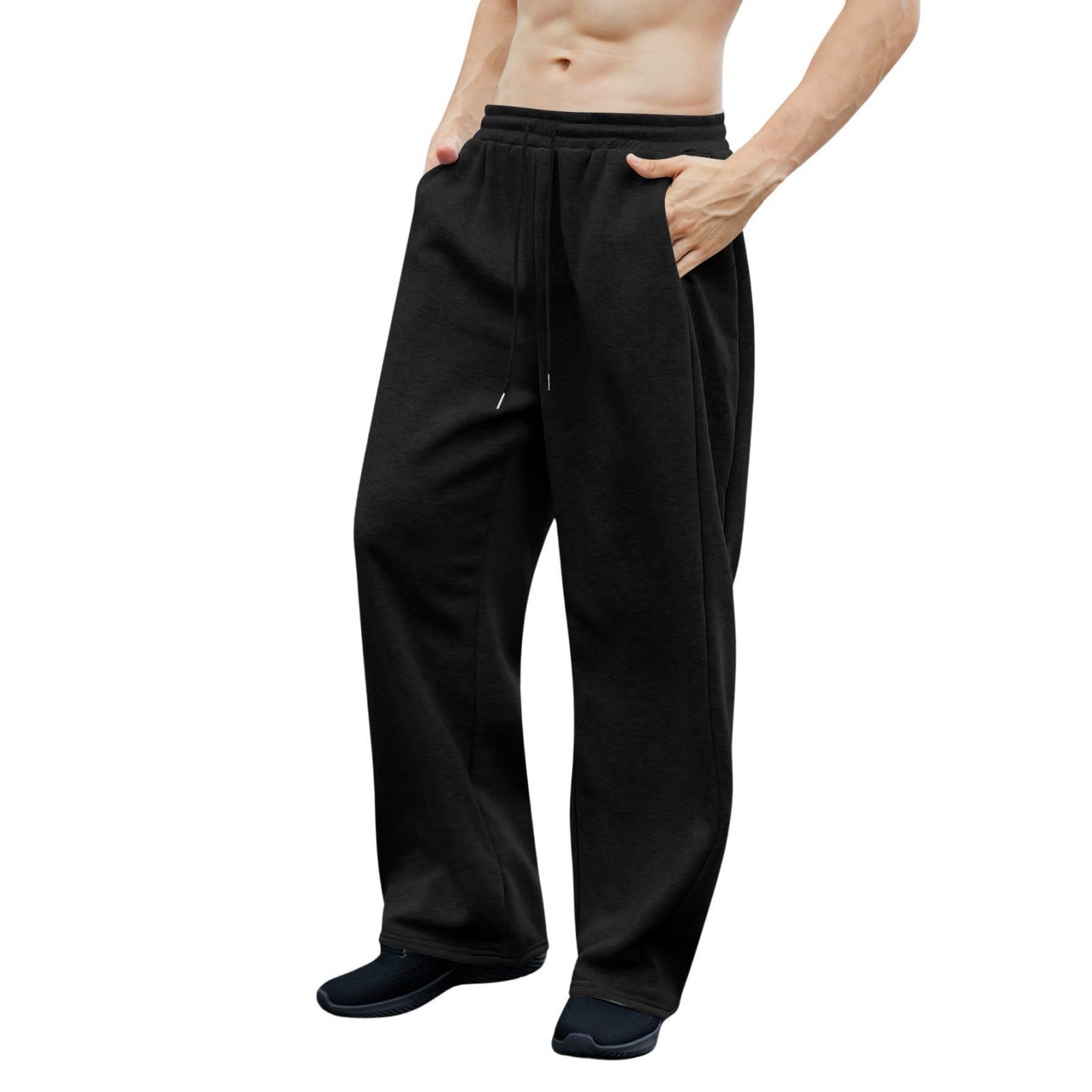 Men’s Casual Sweatpants Athletic Drawstring Open Bottom Lounge Pants w/ Pockets