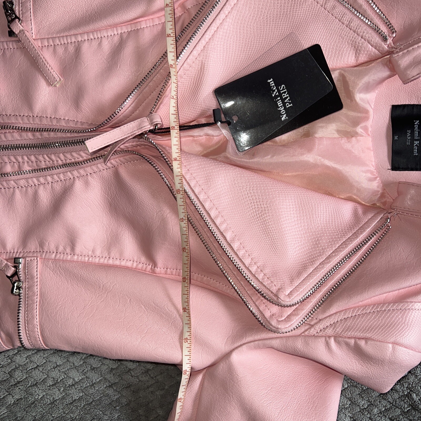 Adorable Design Eco Leather Jacket Size M NWT Paris