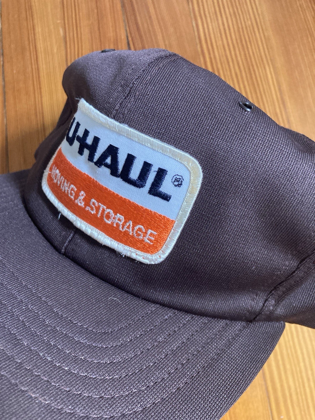 Vintage U-Haul Hat Cap Trucker Patch Logo Brown Swingster Made In USA Snapback