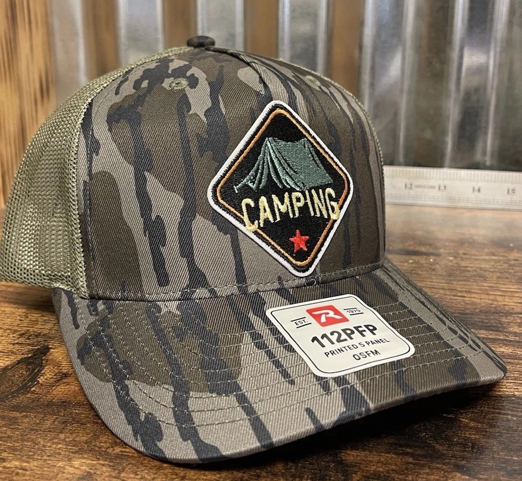 Mossy Oak Bottomland/ Loden Camping Richardson112 Camo Trucker Hat Campground