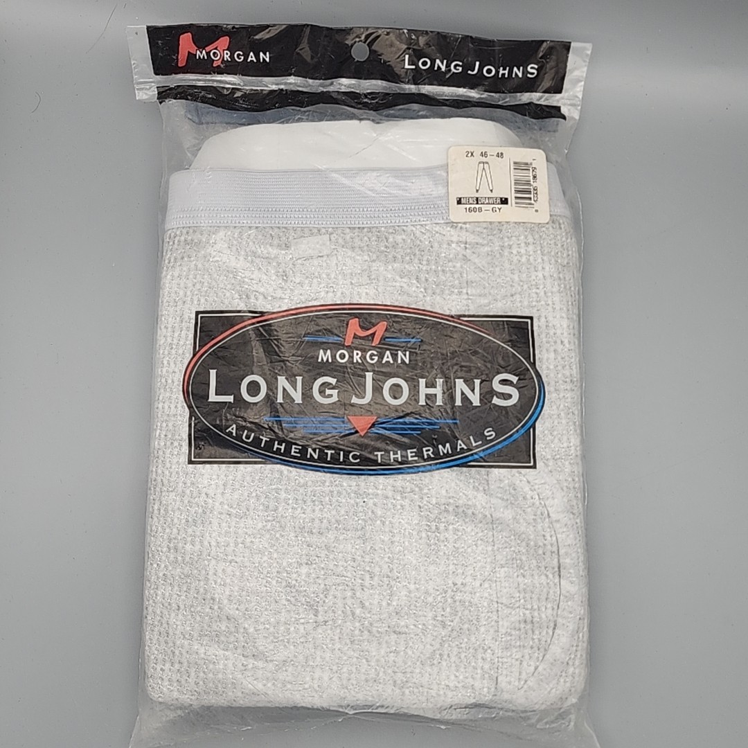 Long Johns J.E. Morgan Thermal Bottoms Pants New Sealed Men’s 2X Gray Waffel