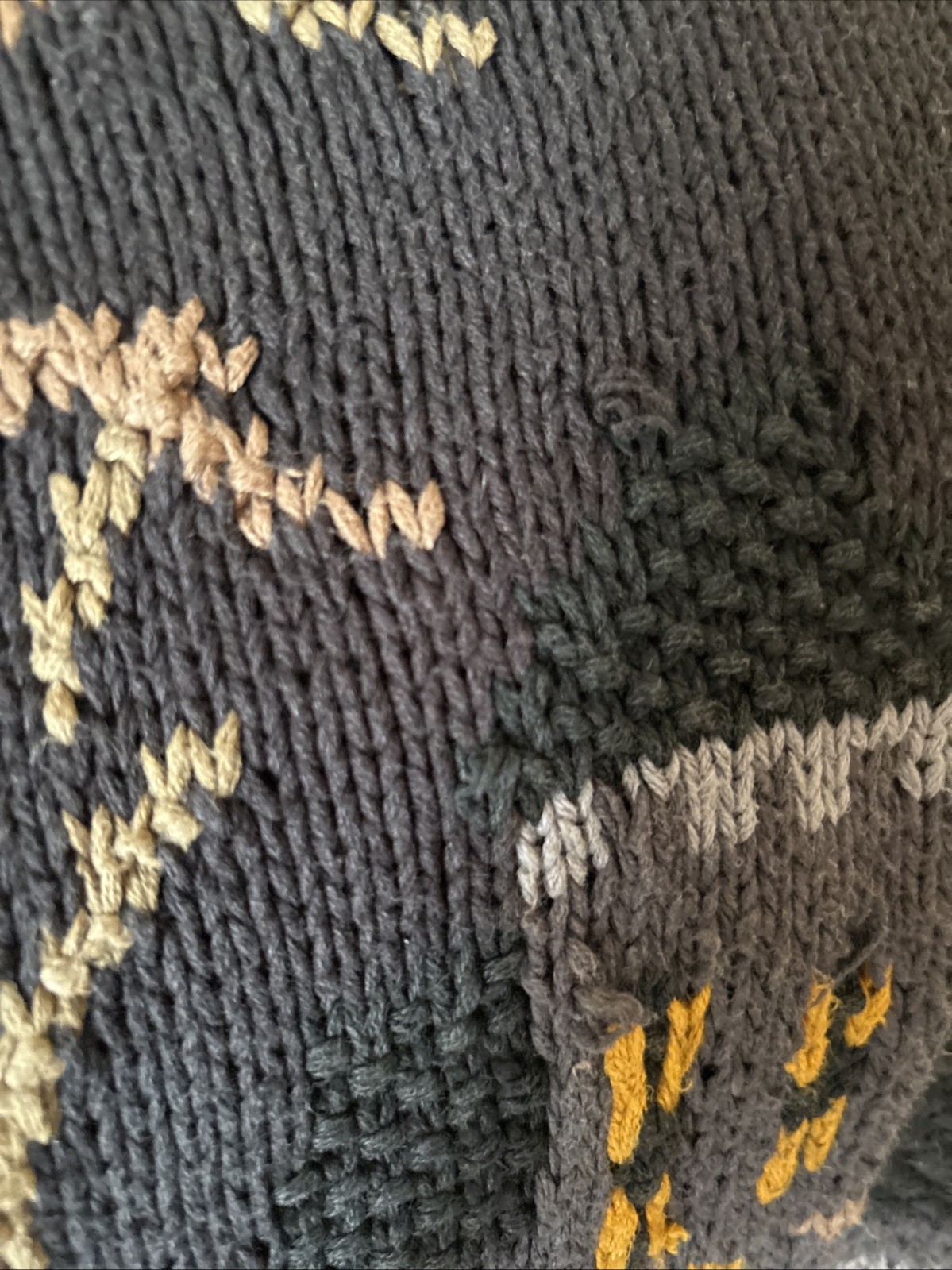Vintage 90s Chunky Crystal Rose Knit Halloween Sweater Size L/G Witch Pumpkin