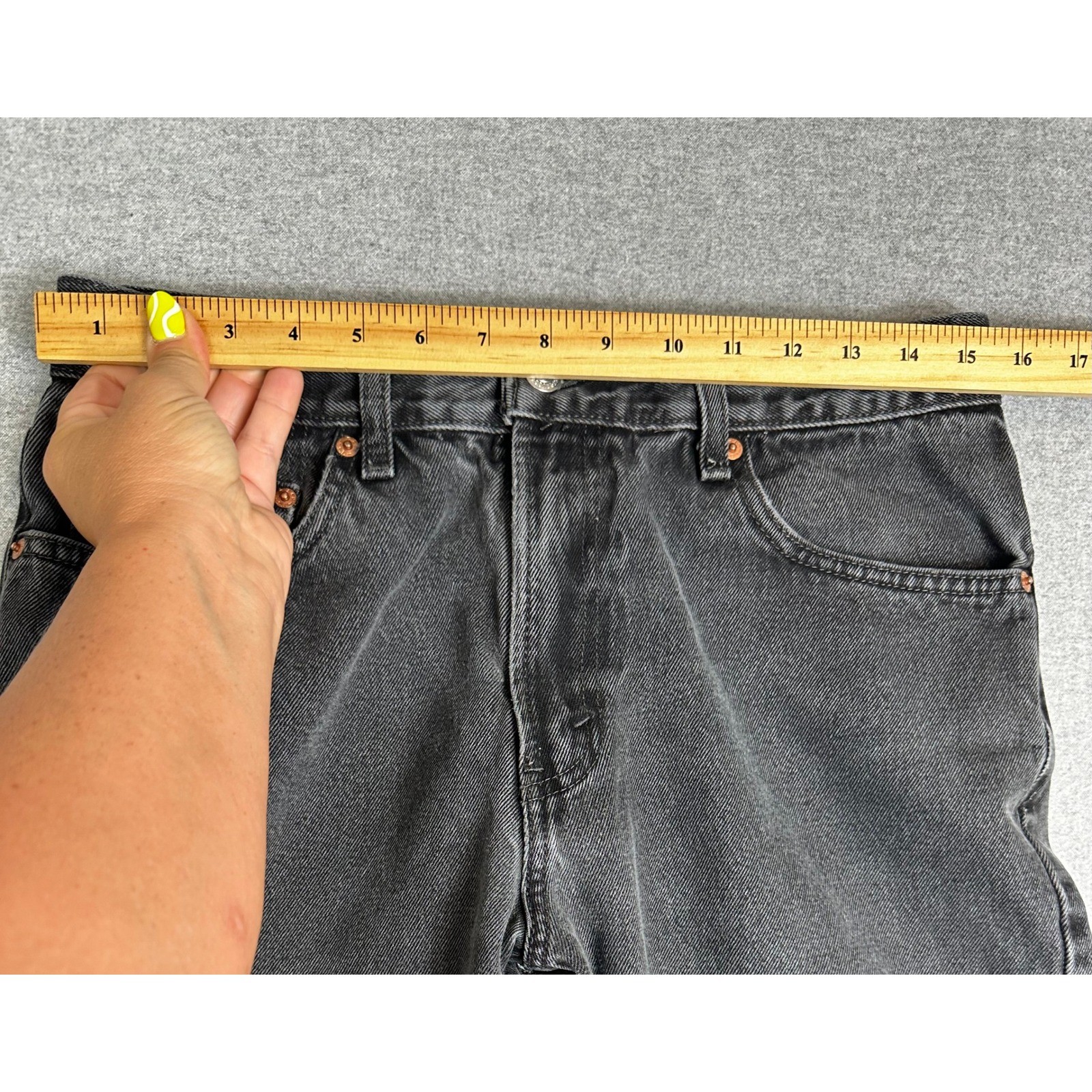 Vintage Levis 505 Jeans Mens 32×32 (fits 31×30) Faded Black Straight Leg Denim