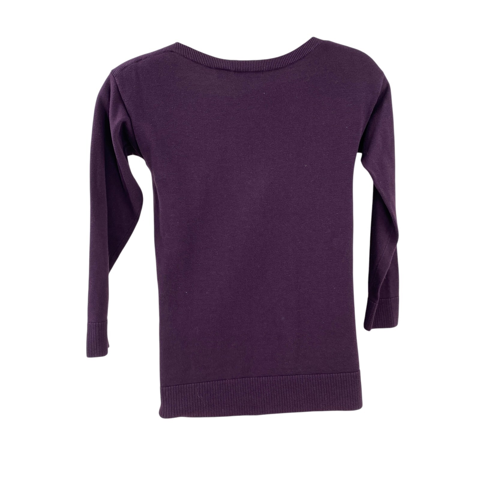 Jeanne Pierre Womens Sweater Size Small Purple Pullover Boat Neck Pockets