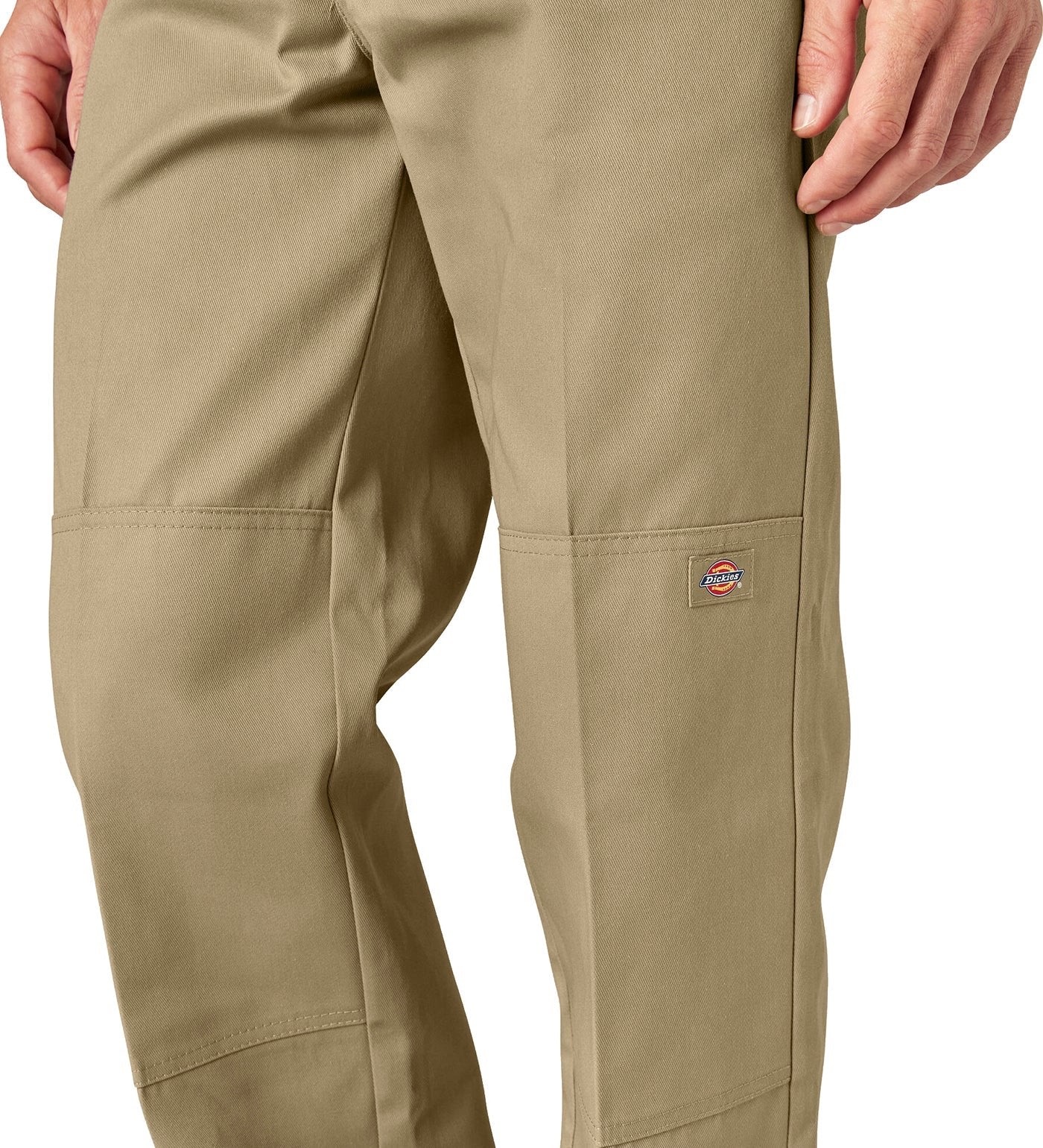 dickies mens khaki double knee cell phone pocket loose fit flex work pants 40×32