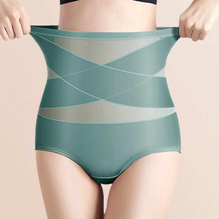 2 Pack High Waist Tummy Control Panties Shaping Cross Strap Briefs Women S-3XL