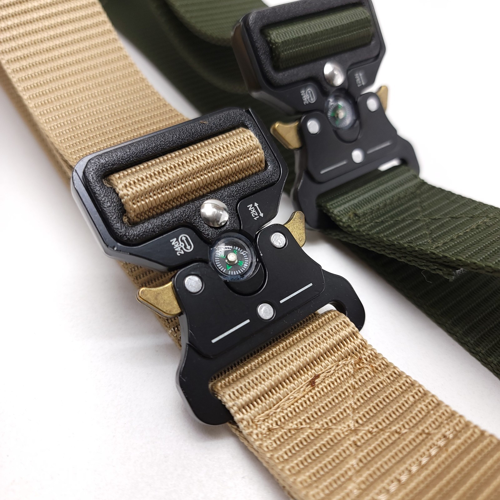 Tactical Belt 1.7″ Mens Nylon Webbing Belt Heavy Duty Quick Release Buckle Lot 2