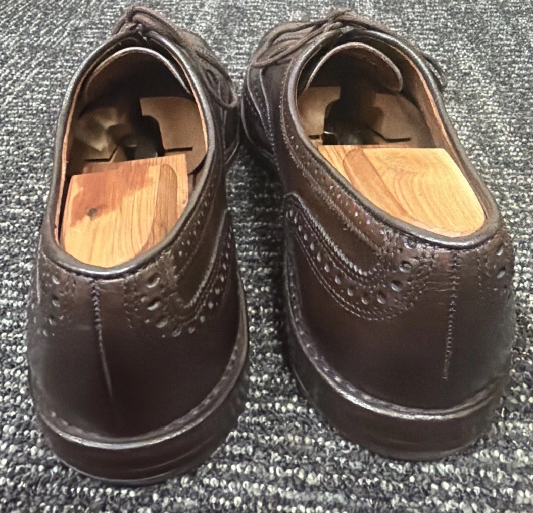 RARE Allen Edmonds McAllister Dark Brown Balmoral Wingtip Brogue Lace-Up Oxfords