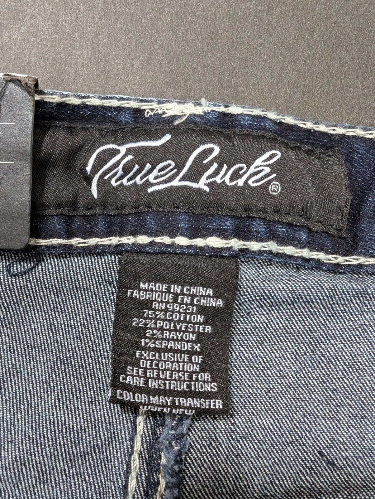 True Luck Men’s Classic Stretch Bootcut Jeans Pants 30×30 36×32 34×30 Stitch