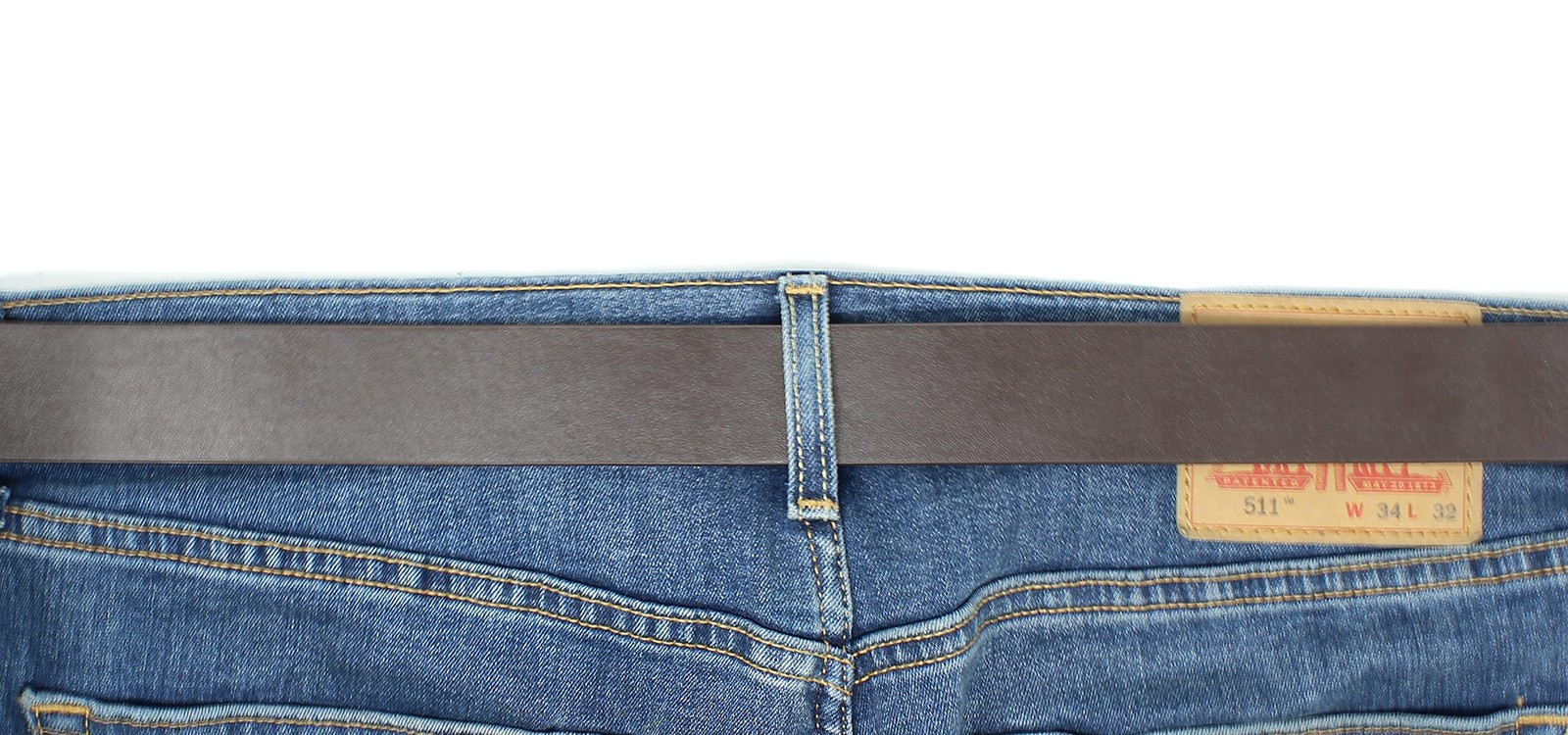 BC Belts Leather Belt Strap with Smooth Grain Medium (32-34″ Waist), Brown