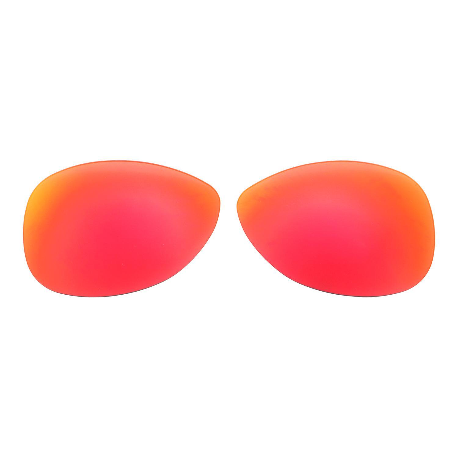 Walleva Fire Red Polarized Replacement Lenses For Ray-Ban RB3362 Cockpit 59mm