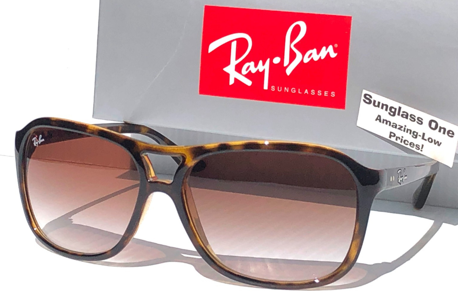 Ray Ban CATS 4000 Light Havana GRADIENT Crystal Brown Sunglass RB 4128 710/51