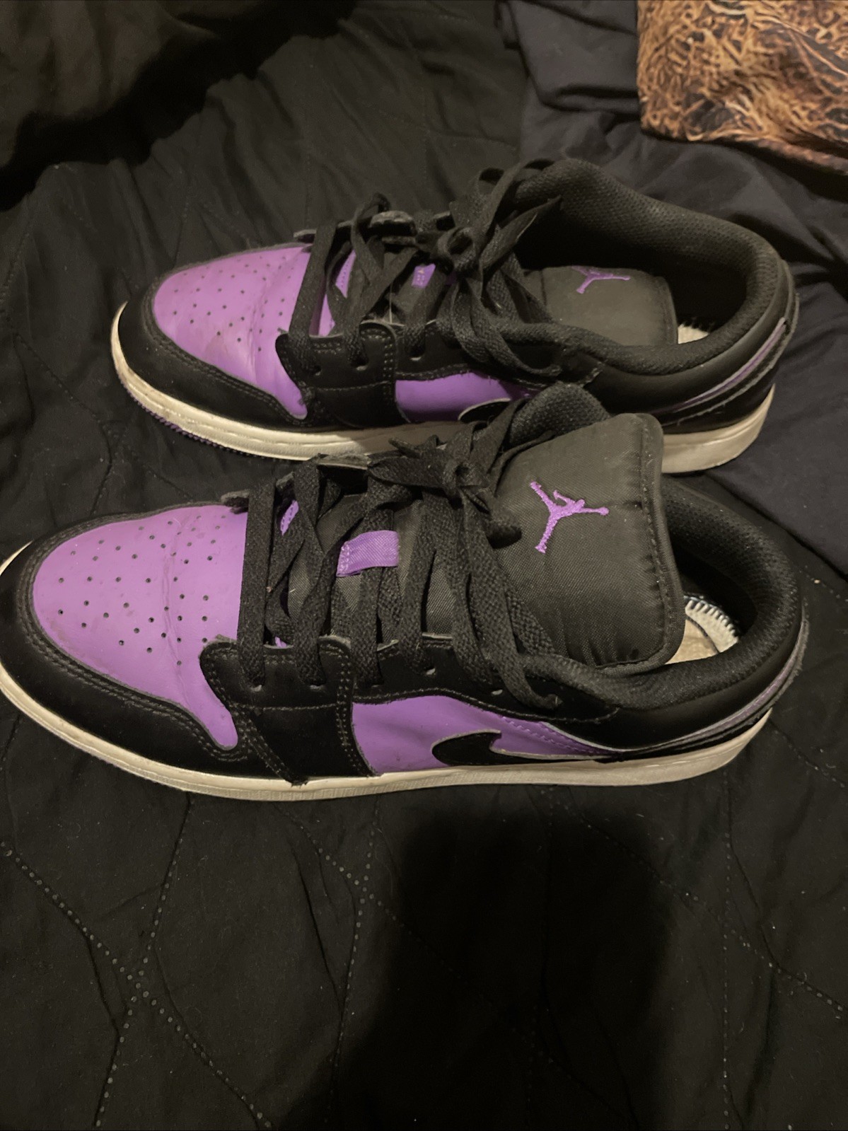 nike jordan 1 low GS used purple Venom sneakers