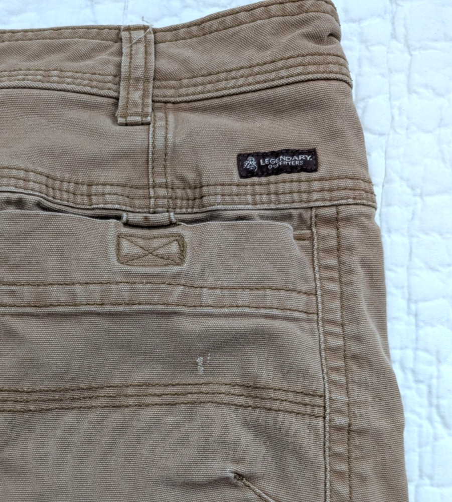 Legendary Outfitters Men’s Canvas Pants 38X32 Brown Stretch Workwear Hunting