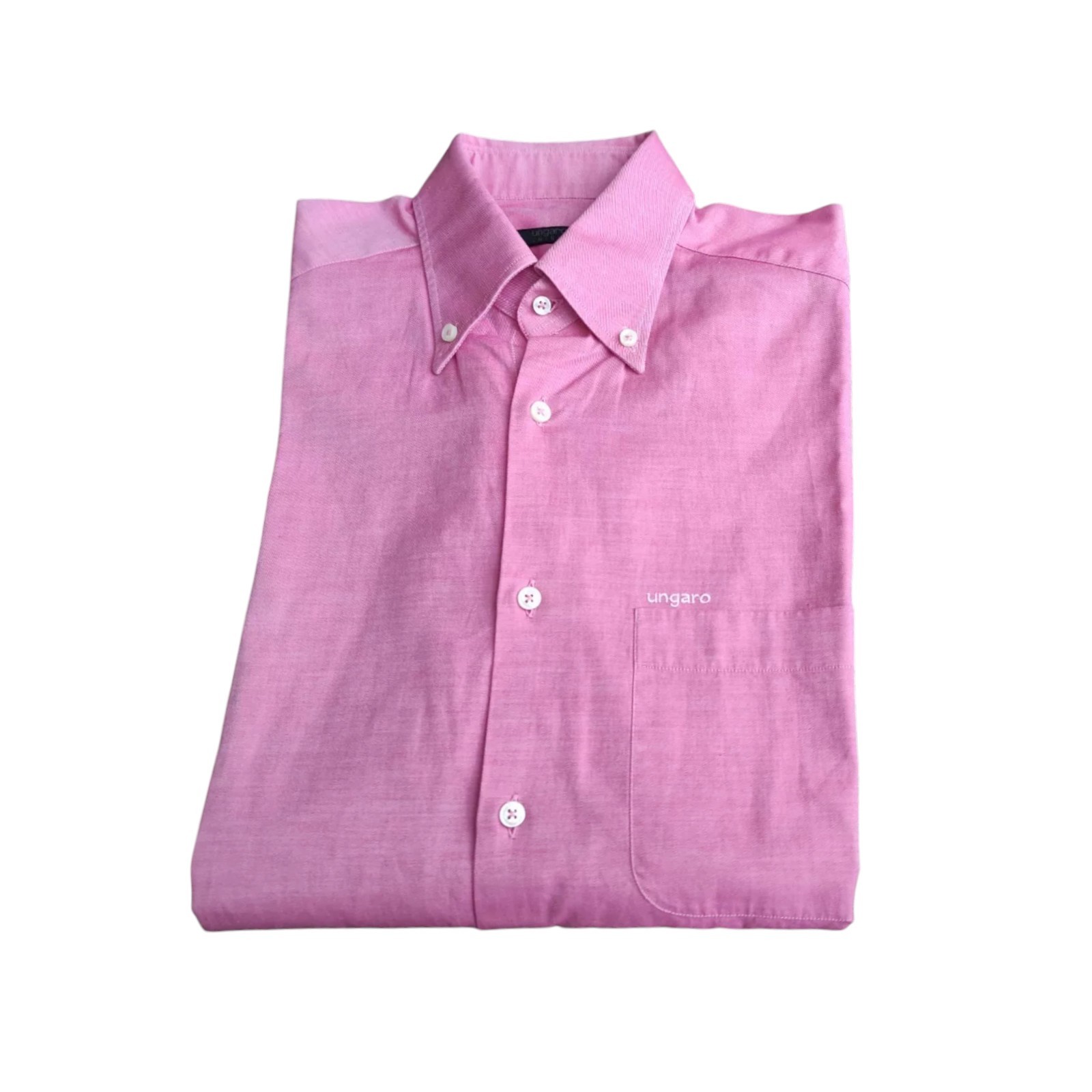 Hungarian men’s pink solid color shirt made in Italy size 39/15.5