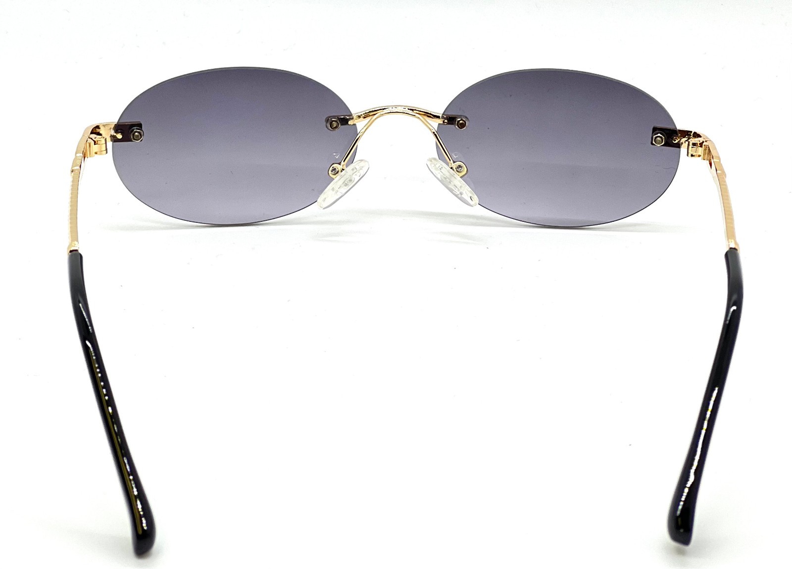 Vintage Gold Frame Rimless Luxury Men’s Hip Hop Clear Lens Retro Fashion Glasses