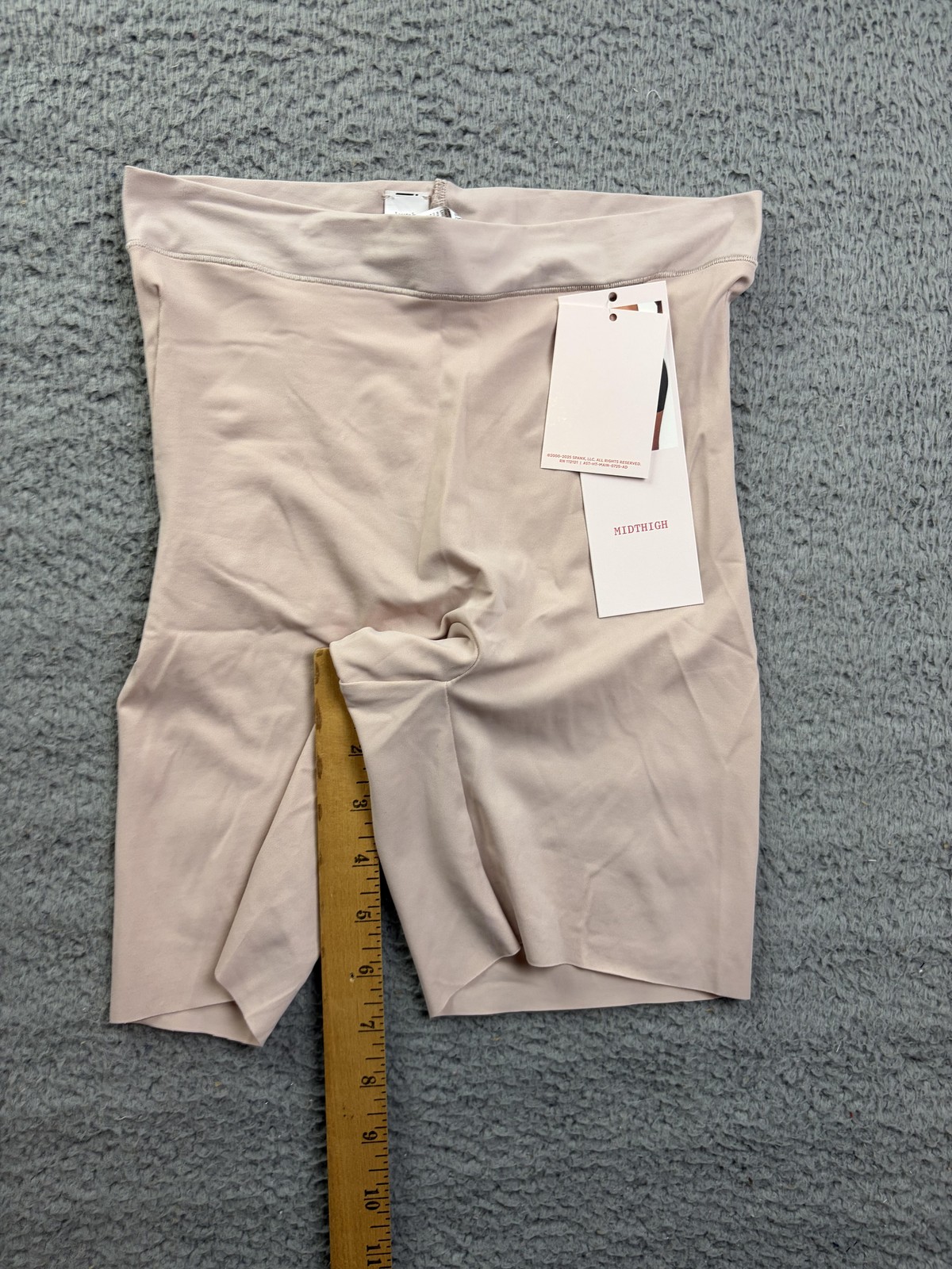 Assets By Spanx Shapewear Shorts Womens Medium Beige Mid Thigh Smoothing