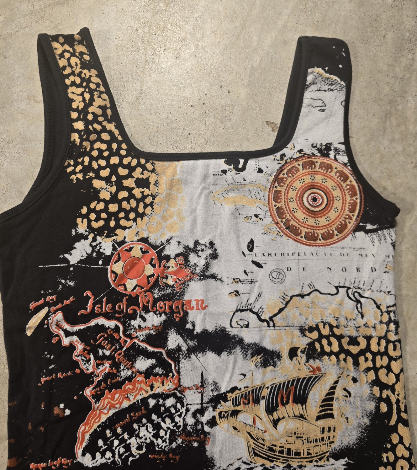 Morgan de Toi Vintage Y2K Ship Sailing Graphic Tank Top 00s