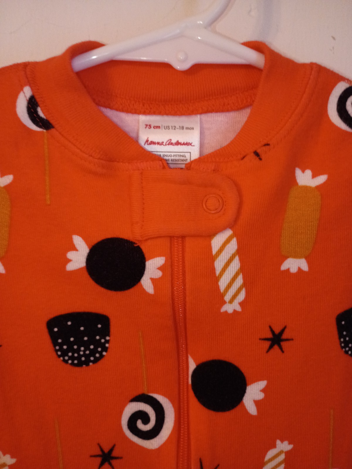 Hanna Andersson Halloween One-Piece Pajamas Sleeper 75 cm 12-18 mos