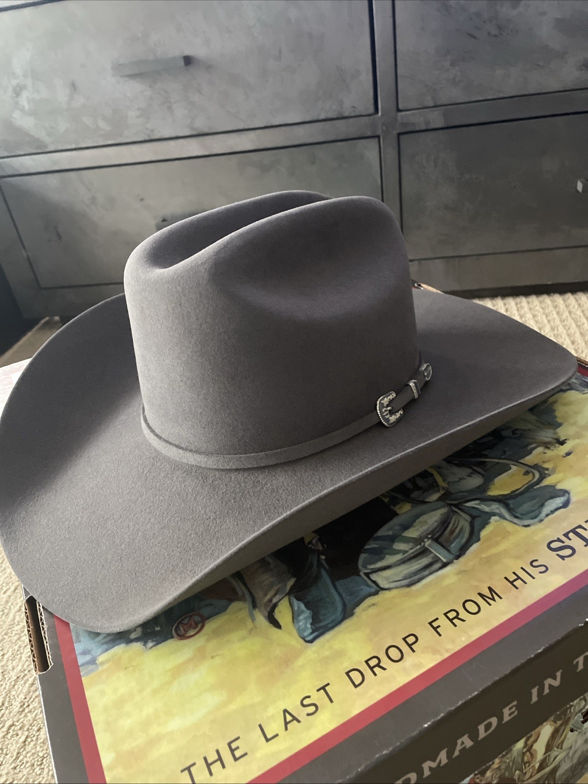 Stetson Men’s Skyline 6X Granite Grey Western Hat SFSKYL-75404972 SZ 7 1/4