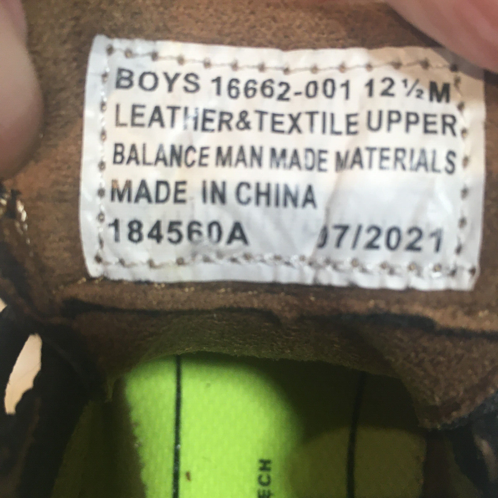 Size 12 12 Florsheim boys shoes lace up comfortech black leather and man made