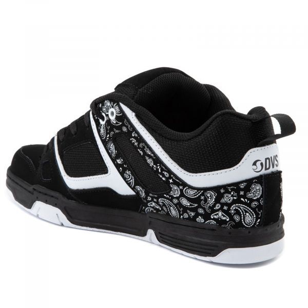 DVS MEN’S GAMBOL BLACK / WHITE NUBUCK SKATE SHOES DVF0000329 002
