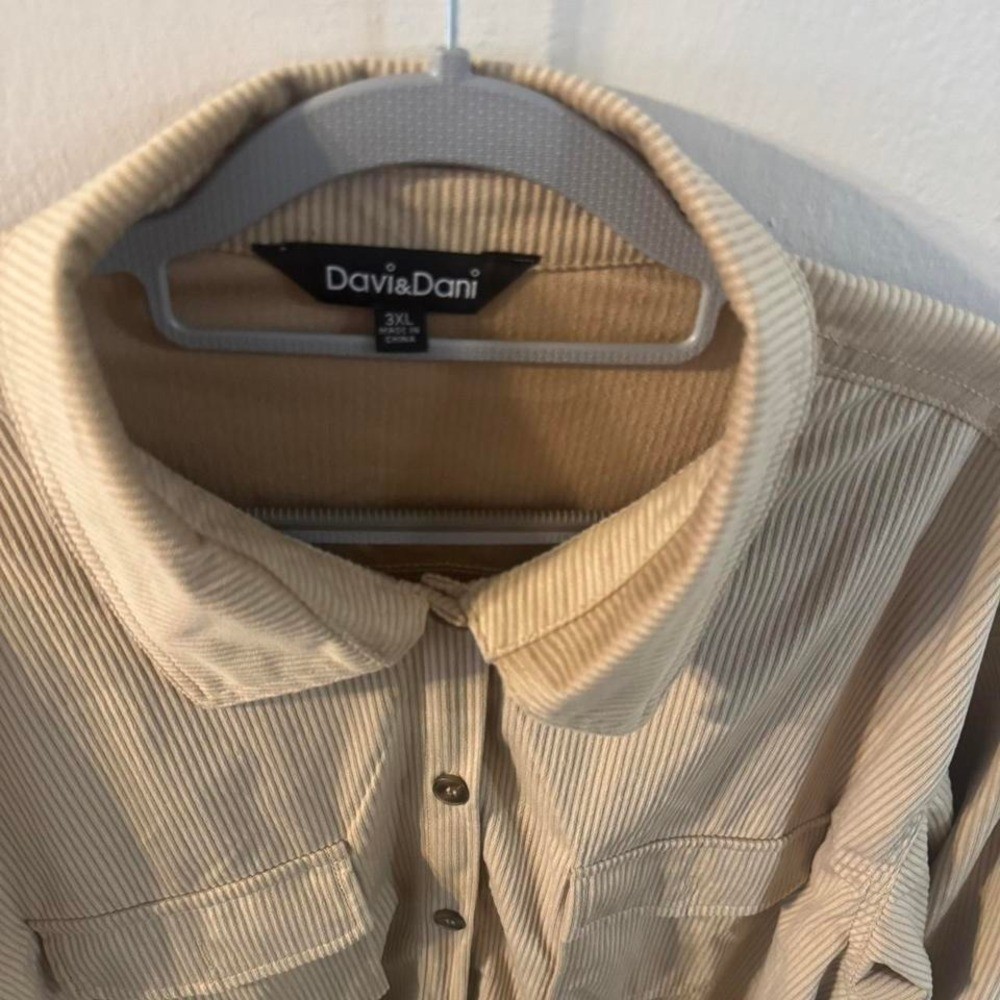 Davi & Dani corduroy button-down