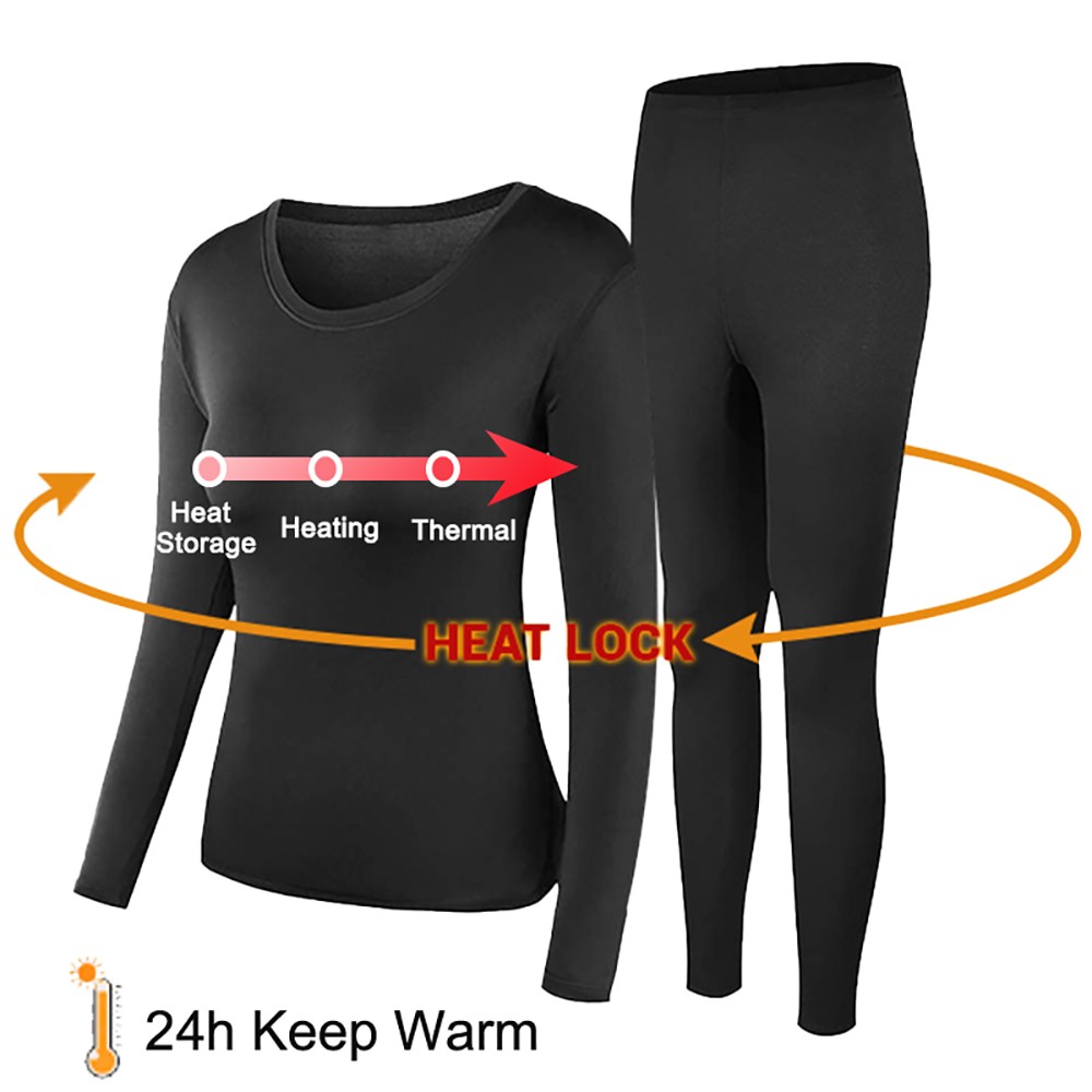 Women Thermal Underwear Long Johns Top Bottom Set Pants Base Layer Winter Warm