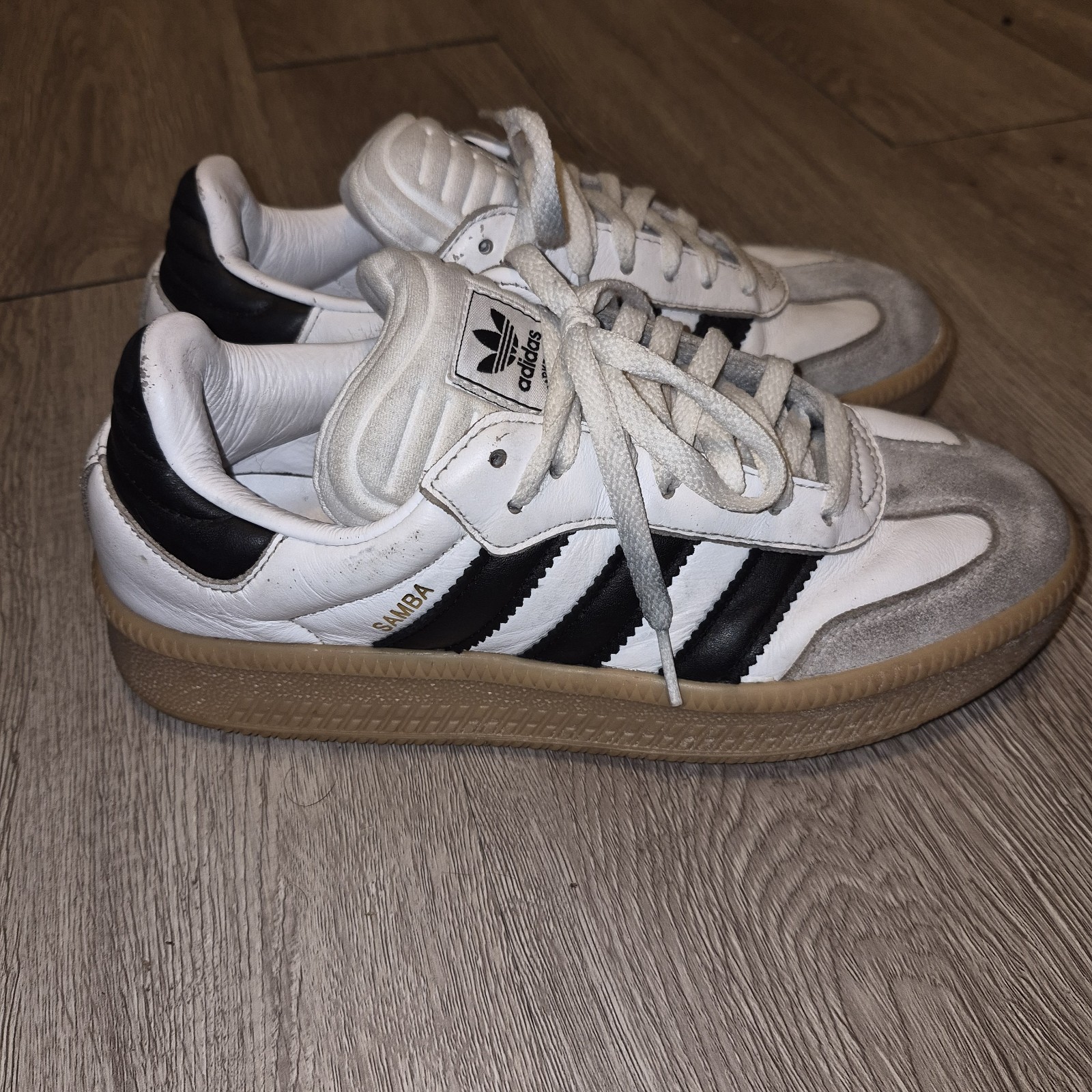 adidas samba xlg white black gum