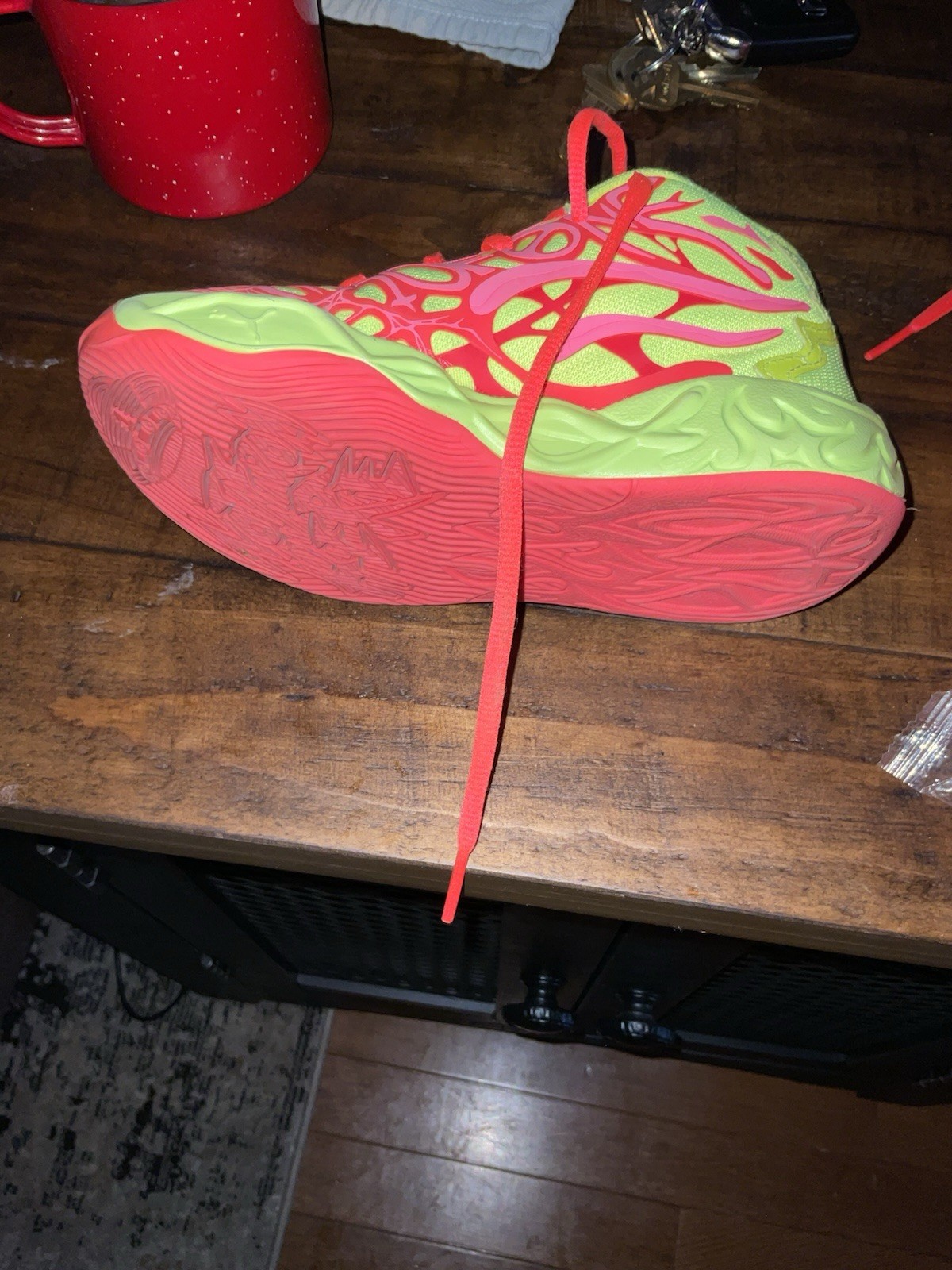 Puma MB.03 Toxic Youth Basketball Shoes Size 13C Neon Green Pink LaMelo Ball