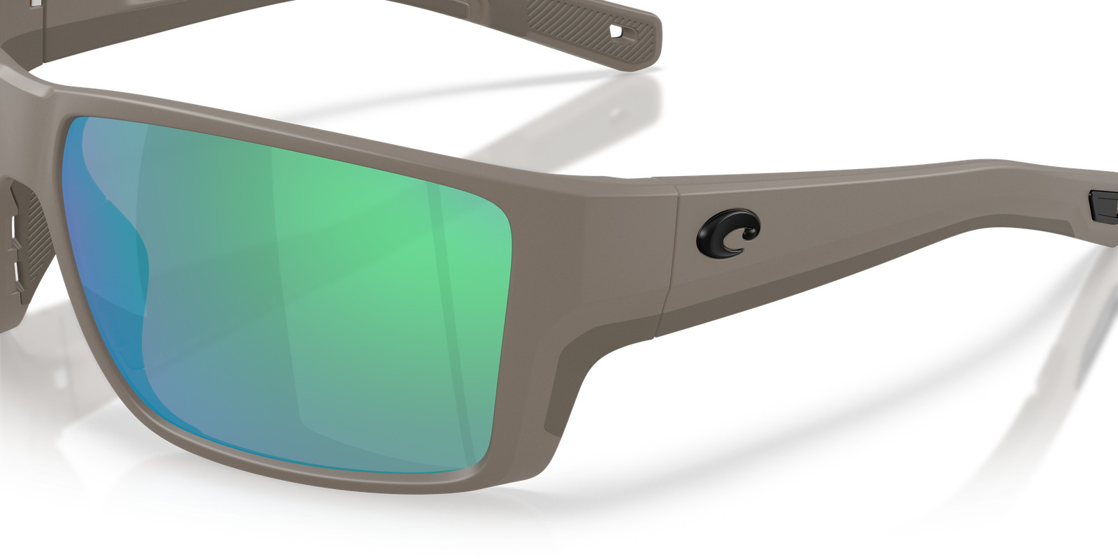 Costa Del Mar Reefton Pro Matte Olive Shale/Green Mirror 580G Polar Sunglasses