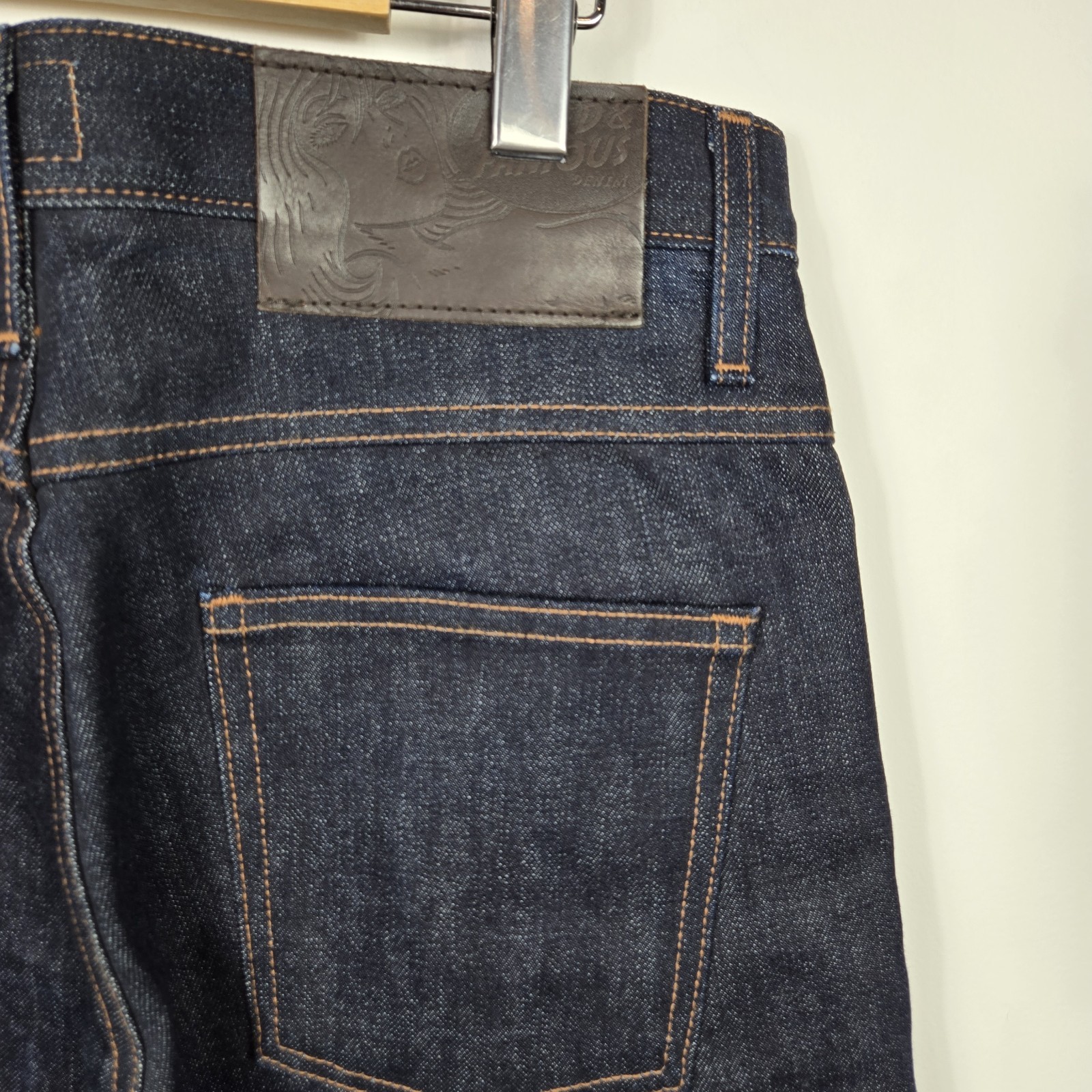Naked & Famous Slim Guy Deep Indigo Selvedge Jeans 31×30 NWOT Hemmed