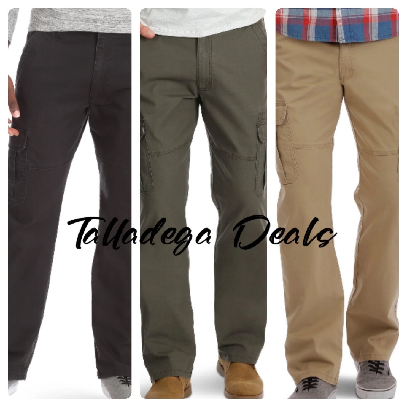 Mens Wrangler FLEX Relaxed Fit Cargo Pants Stretch Tech Pockt ALL SIZES 3 COLORS