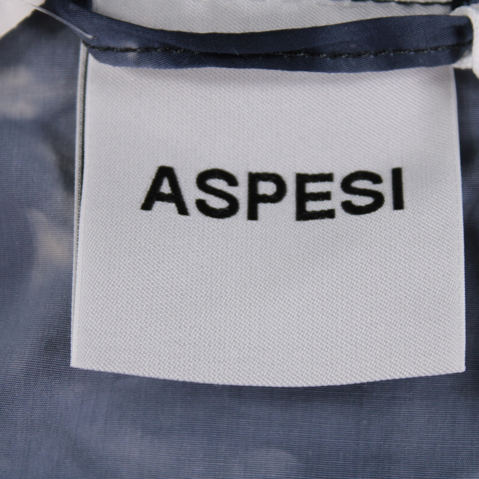 Aspesi NWT 100% Polyamide Hooded Shell Jacket Size Large In Blue Tie-Dye