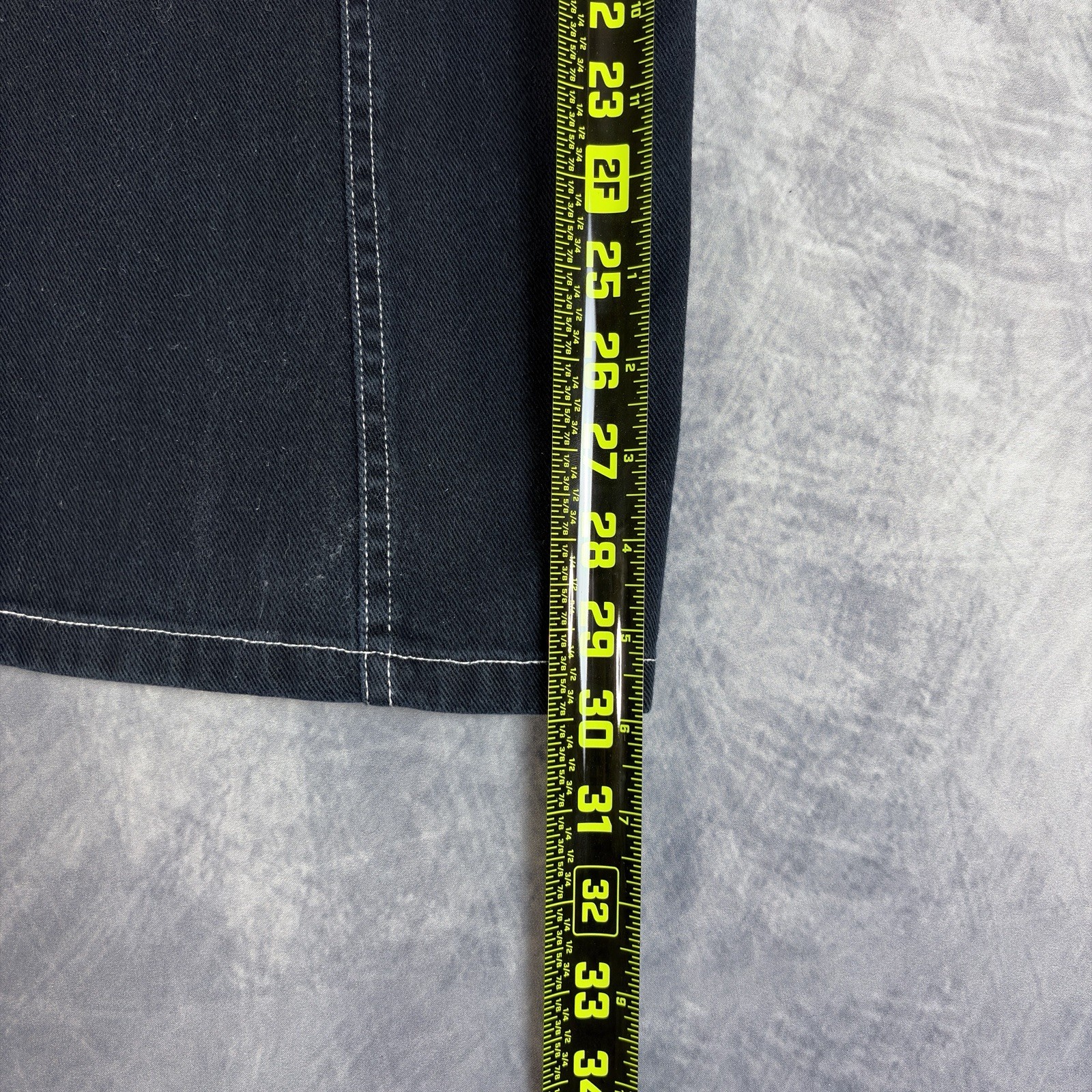 RSQ Cargo Pants Womens Small Black Contrast Stitch Y2K Wide Leg
