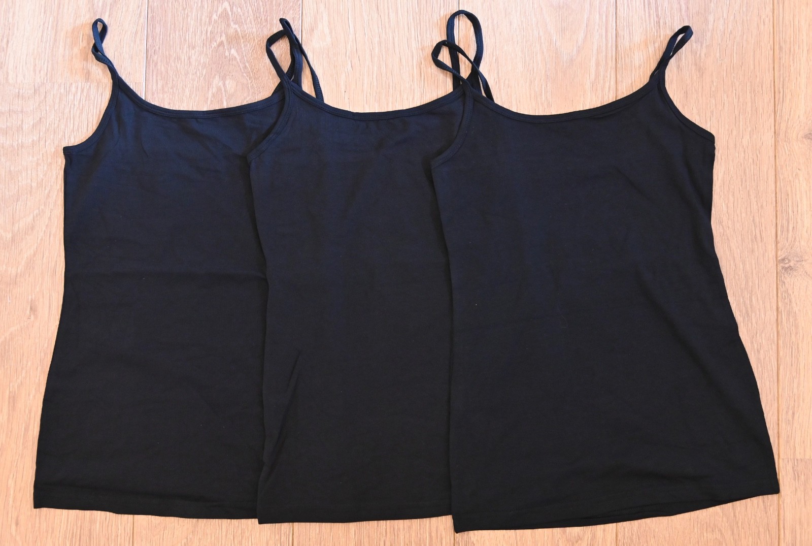 Ex Matalan Papaya Womens Strappy Camis 3 off them in Black Size 8