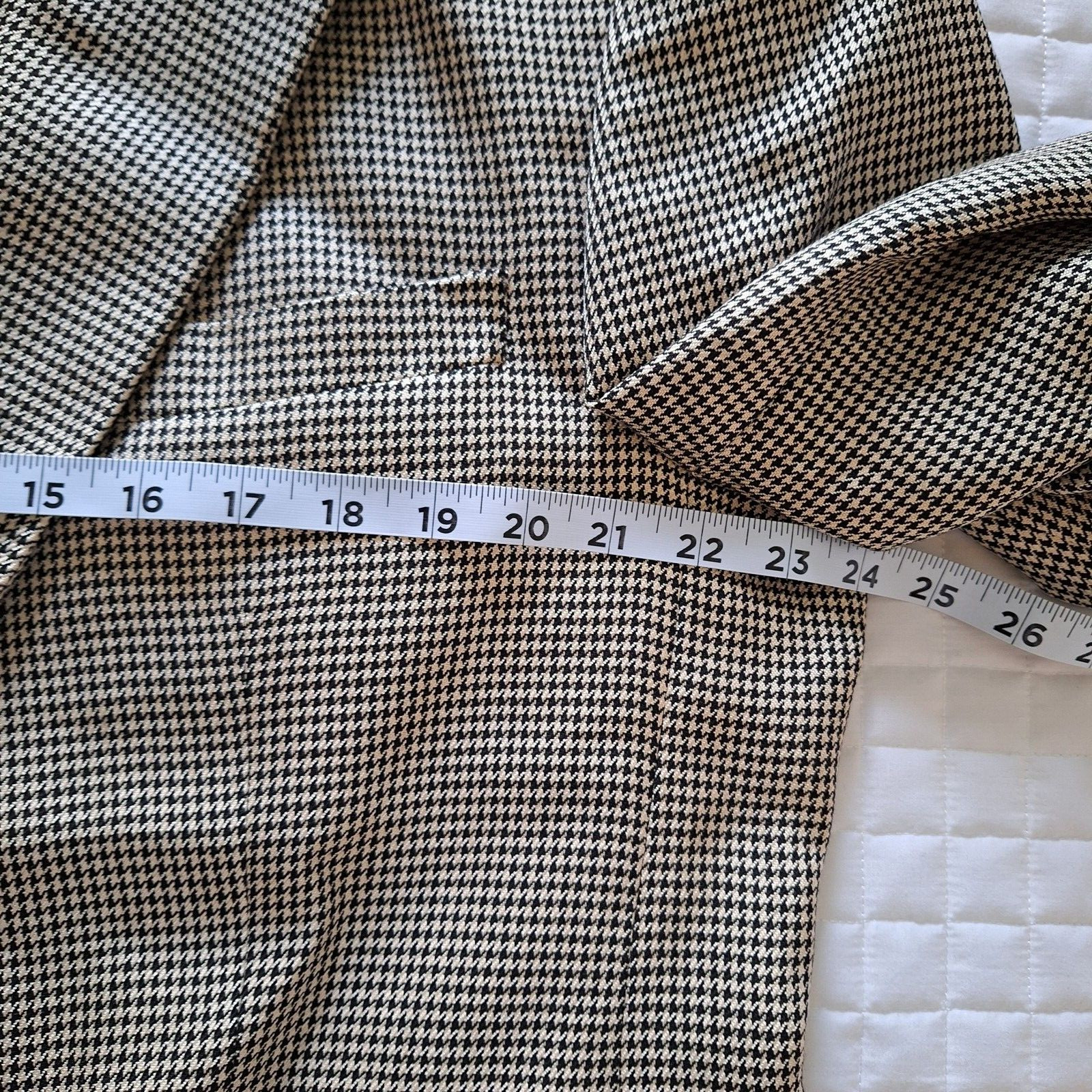 Blazer 46R Sport Coat Jacket 52% Silk 48% Wool Hounds-Tooth Academia Classic