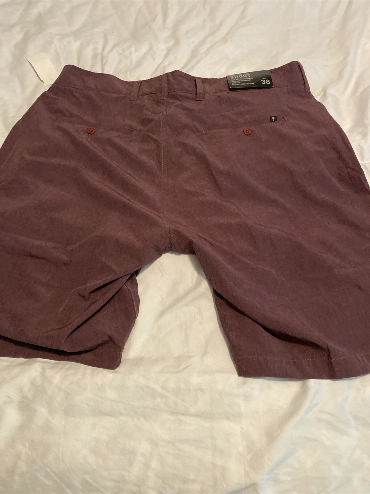 Trunks Multi-Functional Burgundy Wine Shorts Mens Size 38 NWT
