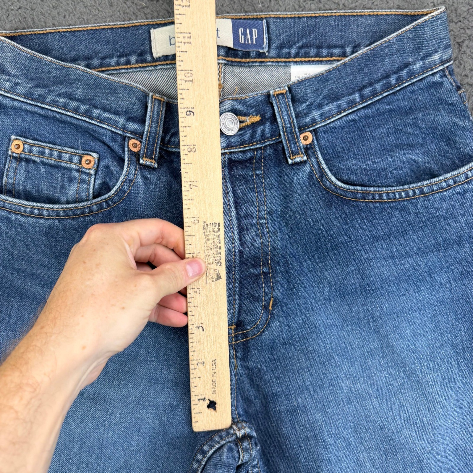 Gap Vintage 2000s Women 4 Regular Bootcut Jeans Blue Denim Made in USA Cotton