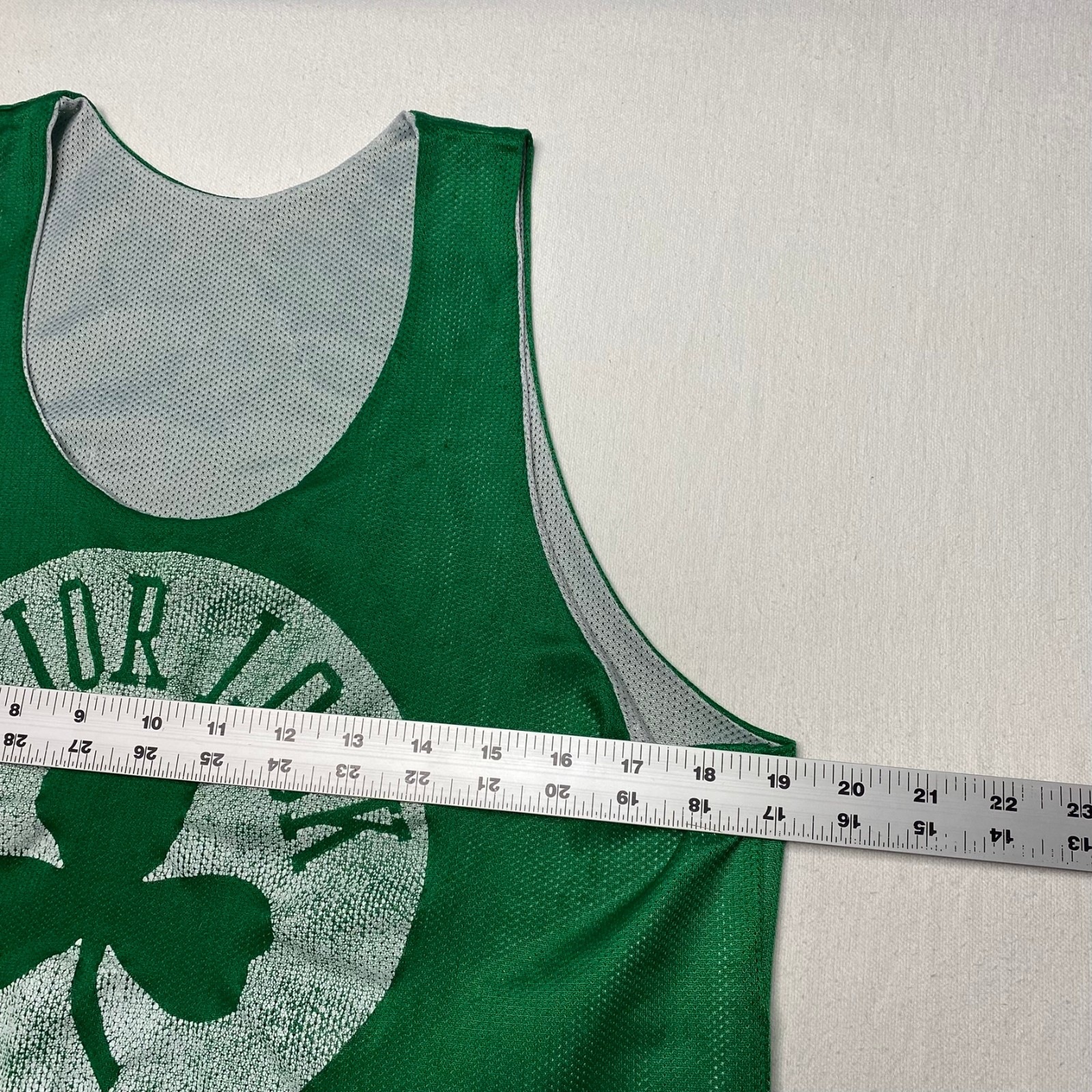Augusta Sportswear Mens Jersey sz M Green Gray Reversible Major Look Boston