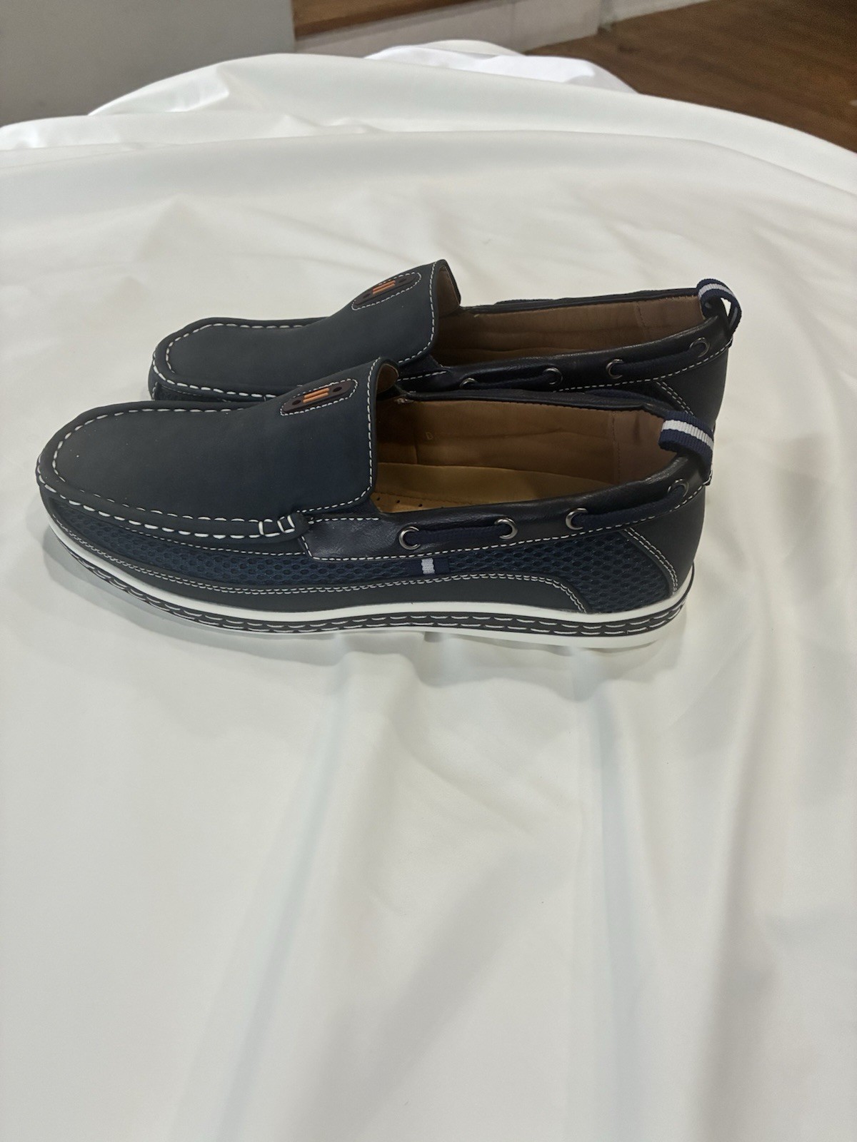 Alberto Fellini Men’s Blue Mesh Slip-On Loafer Shoes Contrast Stitching 11