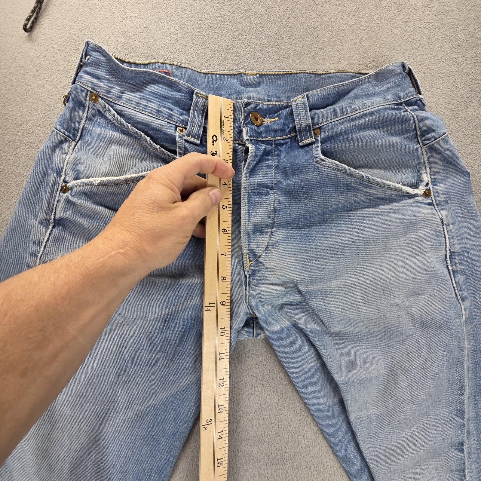 Vintage Levis Engineered Jeans Mens Blue Twisted Flap Pocket Fits 28×30