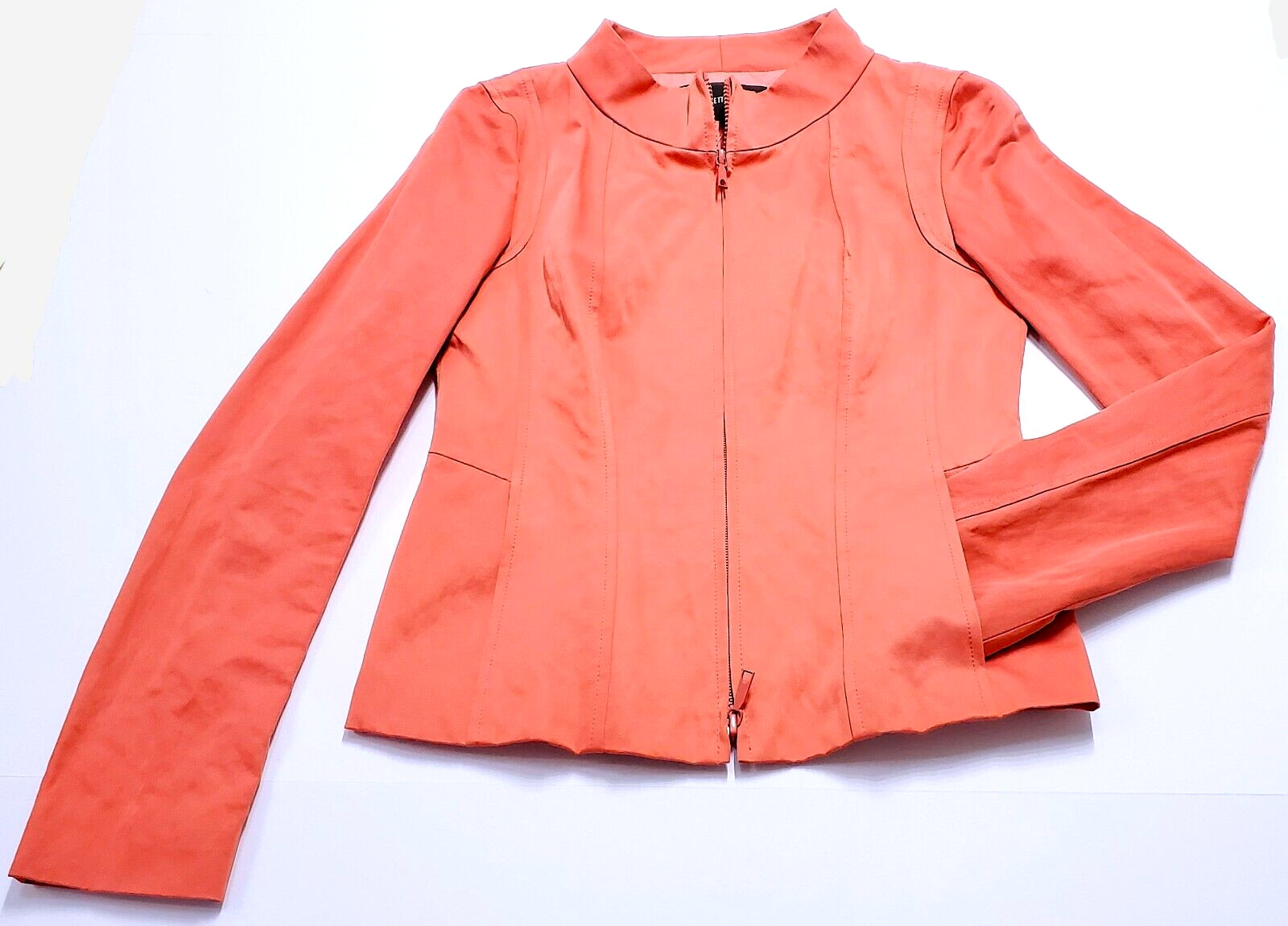 Lafayette 148 New York Silas Chic Watermelon Fitted Zip Jacket Sz 0 Career $498