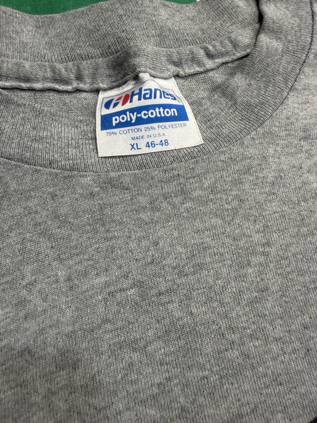 Vtg 80s Hanes Poly-Cotton Double-Sided Les Misérables Cosette Gray XL Tee