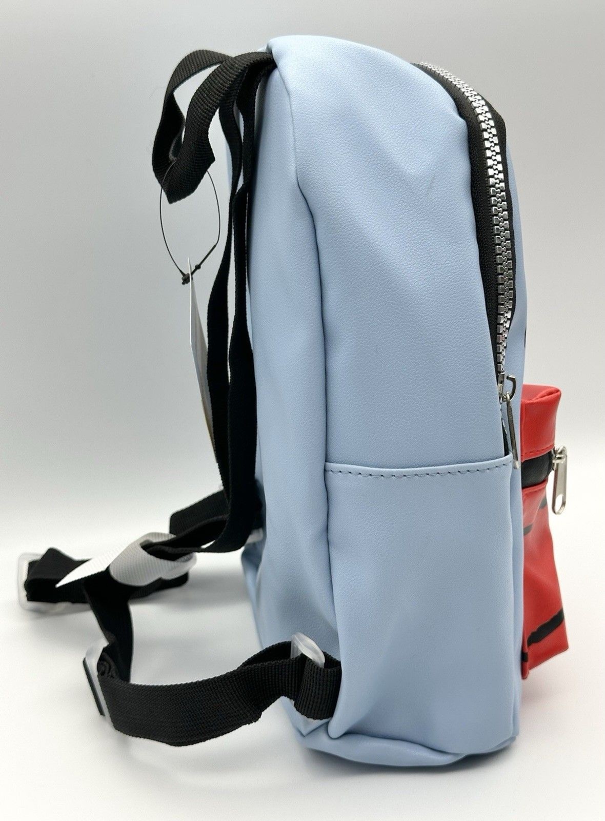 NWT Peanuts Snoopy Sleeping Faux Leather Blue Mini Backpack Purse Bag Diaper Bag