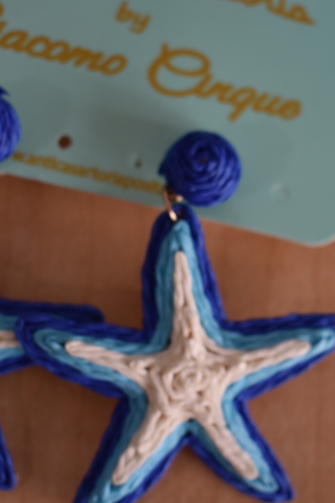 ANTICA SARTORIA 2026 BLUE & WHITE STARFISH EARRINGS & NECKLACE SET NWT