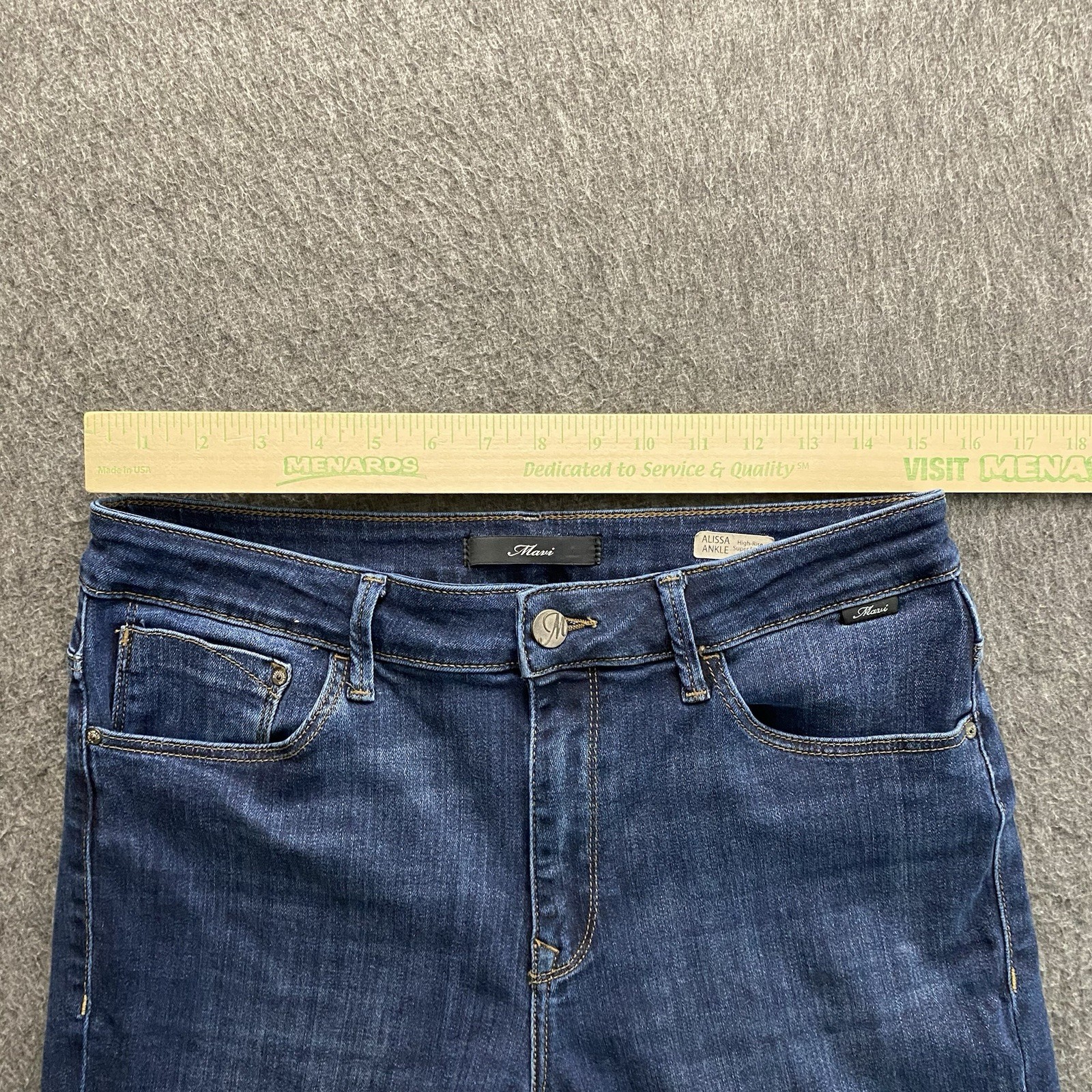 Mavi Jeans Women’s Size 31 Dark Blue Alissa Ankle High Rise Super Skinny Raw Hem