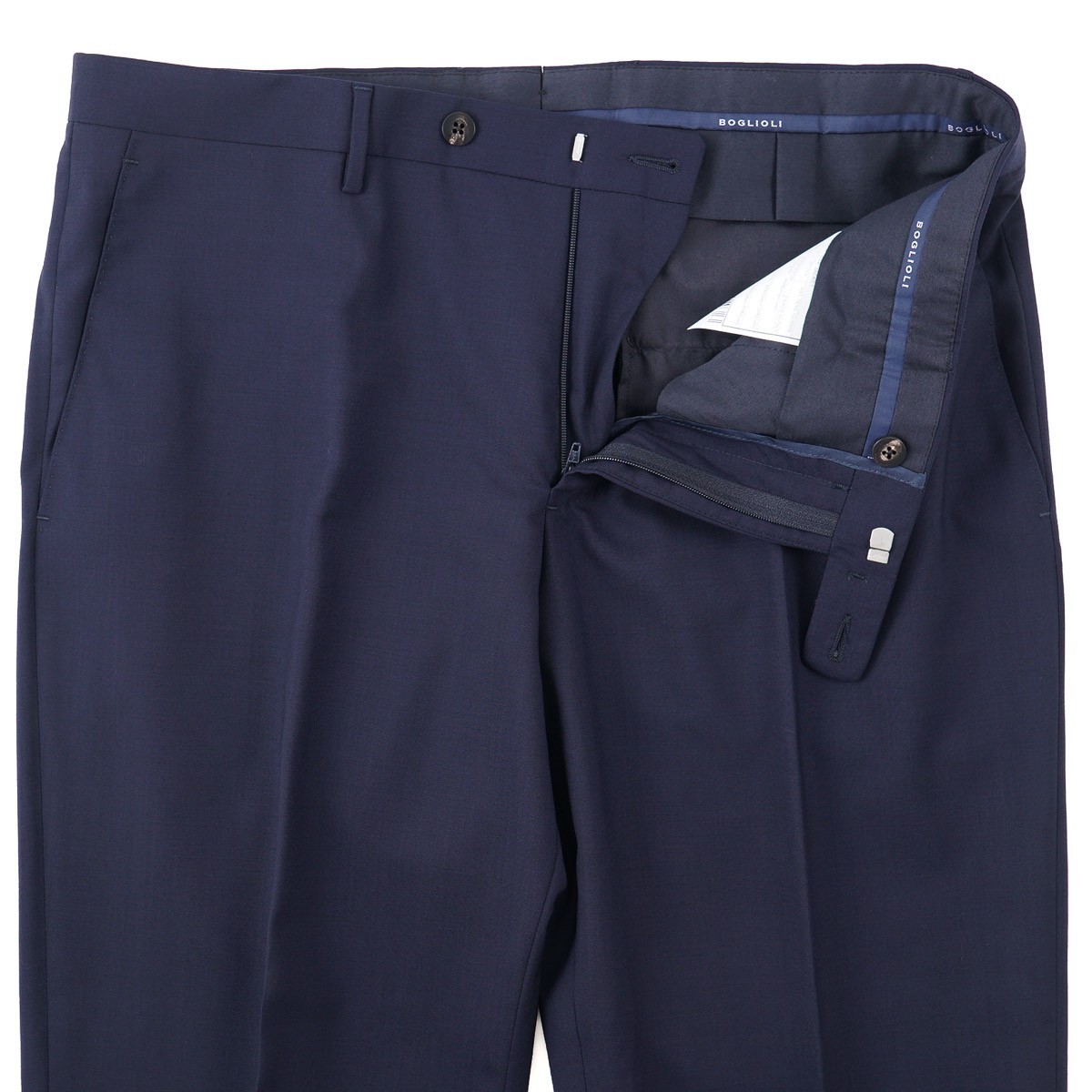 Boglioli Solid Navy Blue Lightweight Wool ‘K Jacket’ Suit 48L Long (Eu 58L) NWT